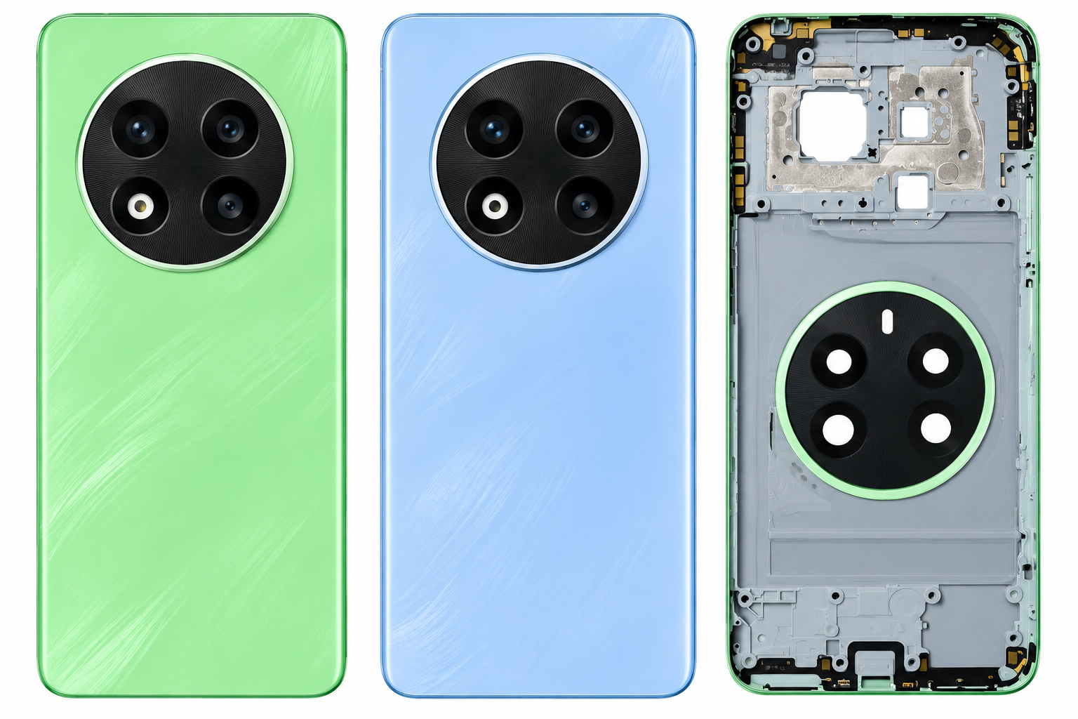 Compatible Replacement for Realme P1 5G Full Housing Body – Green & Sky Blue